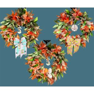 Easter Themed Ribbon Wreath Kit In A Choose of Designs