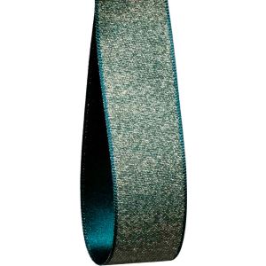 green and Gold Reversible Satin Ribbon