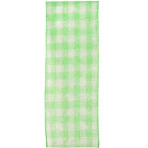 Sheer Gingham Ribbon Col: Green 15mm & 25mm