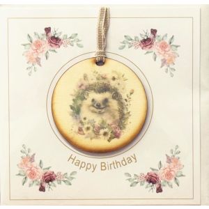 Birthday Card With Sheep & Flower Basket Design