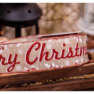 Merry Christmas Ribbon In 63mm width
