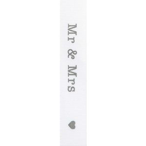 Mr & Mrs Ribbon 12mm Taffeta