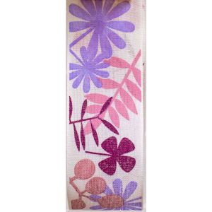 40mm ivory ribbon with floral design print