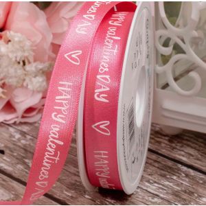 Pink Happy Valentines Day Ribbon