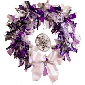 Snowflake inspired Ribbon Wreath Kit