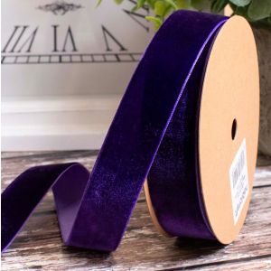 purple velvet ribbon in a wide range of widths