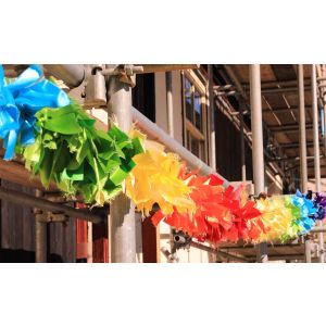 ribbon rainbow garland