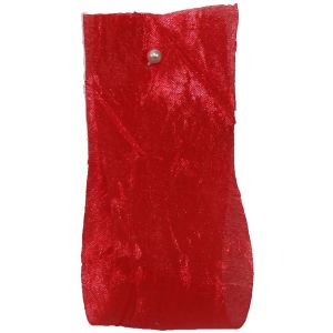 Crushed Silk Style Ribbon 38mm x 20m Col: Red
