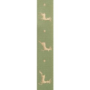 15mm Khaki Green Reindeer Flight Ribbon