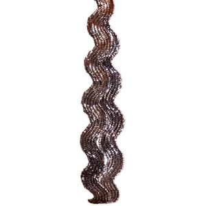 5mm x 20m Silver Lurex Ric Rac Ribbon