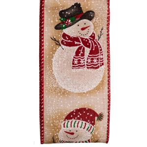 Snowman Design Christmas Ribbon