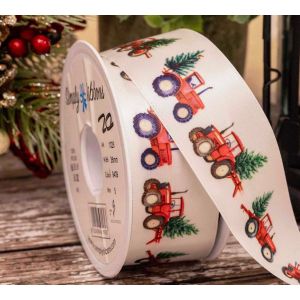 38mm tractor and Christmas tree ribbon