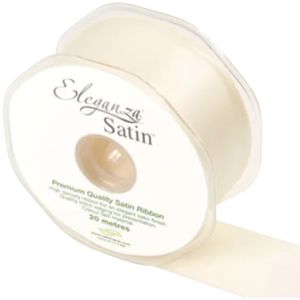 white double satin ribbon by Oaktree