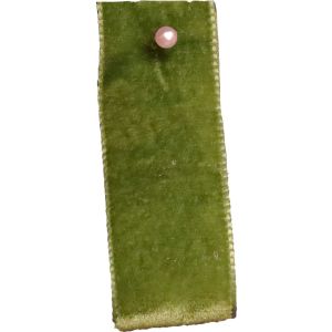 Velvet Ribbon By Berisfords Ribbons Col: Moss 9549 - available in 9mm - 50mm widths