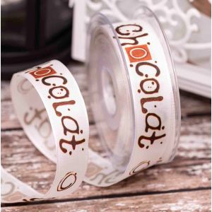 25mm White chocolate ribbon 