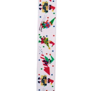 white Santas elves ribbon