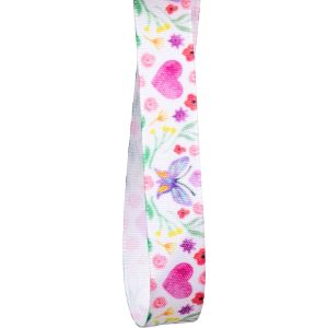 15mm white spring bloom ribbon