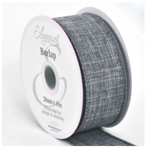 Wired Edged Burlap 63mm & 38mm Col; Grey