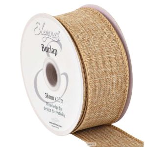 Wired Edged Burlap 63mm & 38mm Col; Natural